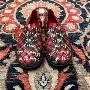 Melissa Graffiti Tartan Slip-On Shoes